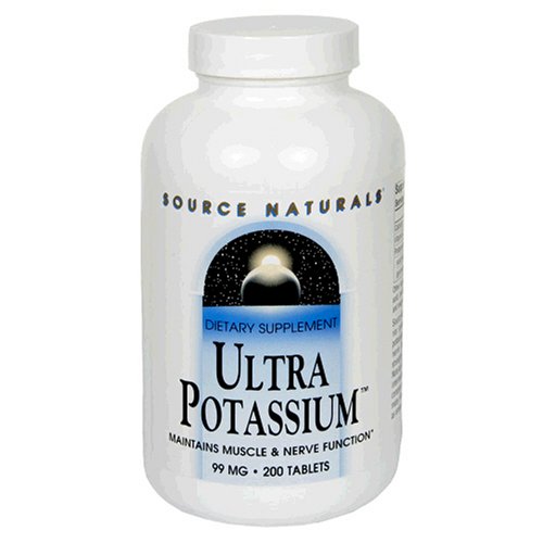 Source Naturals Ultra Potassium 99mg, 200 Tablets (Pack of 3)