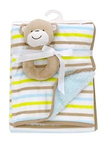 Carter's Baby Blanket with Rattle - Monkey