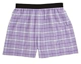 Lavender Plaid check flannel cotton boxers boxer shorts available in 8 sizes