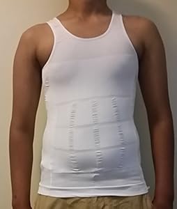 2 Pc DivaDivya Slimming Slim Compression T shirt White/Large