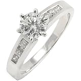 1.00ctw Round Brilliant Cut Diamond Engagement Ring in 14K White Gold (HI/I1)
