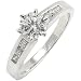 1.00ctw Round Brilliant Cut Diamond Engagement Ring in 14K White Gold (HI/I1)