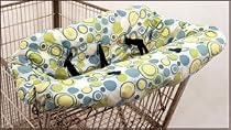 3 N 1 Shopping Cart & High Chair Cover - Bubble Dot Blue - Cuter Than A Ducks Butt