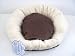 Kitchen & Housewares : Puffy Lounger for Small Dog or Cat. Corduroy with Sheepskin Fabric - Brown