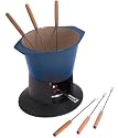 Le Creuset Cast Iron Gourmand Fondue Set, Blue
