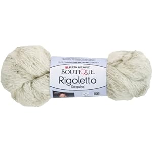 Red Heart Boutique Rigoletto Yarn-Cream-Sequins