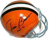 Jim Brown Autographed/Hand Signed Cleveland Browns HOF Proline Throwback Helmet- JSA Hologram