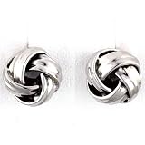 Ribbon Designed Love Knot Stud Earrings