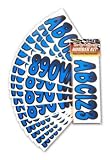 Dual Color ATV Number Kit, BLUE/BLACK