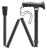 Walking Cane - Overmold ergonomic contoured grip provides superior comfort with a modern sleek style handle. This line of folding canes comes with new vibrant metallic colors, choose the one that fits you best. Cane comes with retainer clip for easy storage. Adjusts 32.5 -36.5 