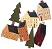 Country Rustic Primitive Saltbox House Magnets 7pc Set