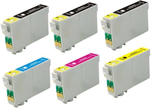 Virtual Outlet ® 6 Pack Remanufactured Inkjet Cartridges for Epson T125 #125, T125120 T125220 T125320 T125420 Compatible with Epson Stylus NX125, Stylus NX420, Stylus NX625, Stylus NX230, Stylus NX130, Stylus NX530, Stylus NX127, WorkForce 323, WorkForce 520, WorkForce 320, WorkForce 325 (3 Black, 1 Cyan, 1 Magenta, 1 Yellow)