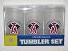 LOS ANGELES ANAHEIM ANGELS Team Logo Acrylic FROSTED TUMBLER CUPS (Set of 3)