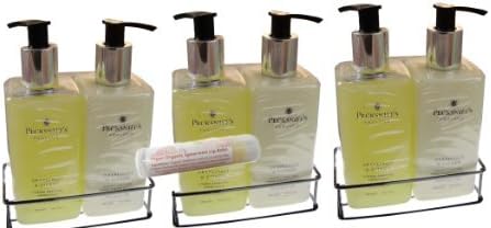 Three Sets of Pecksniff's Hand Wash & Body Lotion Duo in Grapefruit & Citron + Vegan Organic Lip Balm in Spearmint
