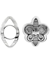 Storywheel® Fleur De Lis Bead/ Charm in 925 Sterling Silver