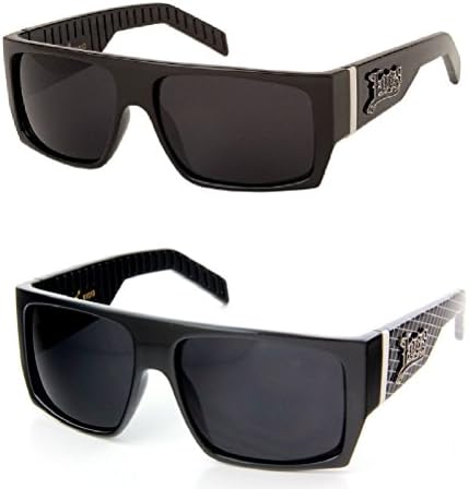 LOCS DEAL Get 2 Pair Black Gangster Sunglasses (See description, 110B & 110WEB)