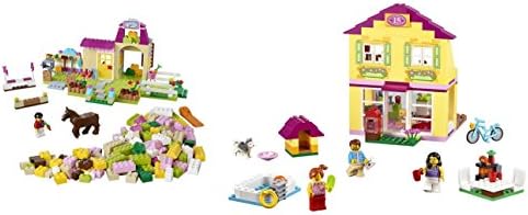 LEGO Juniors Pony Farm 306pcs &amp; Juniors Family House 226pcs Playset 2 Pack Building Toys