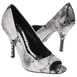 BCBGeneration Women s Ariel Peep Toe Pump Black Paint Wash 8.5 M US