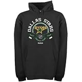 NHL Reebok Dallas Stars Black The Main Attraction Pullover Hoodie Sweatshirt (Large)