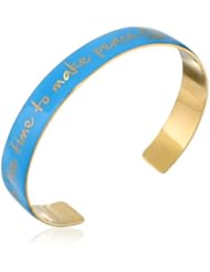 Mercedes Salazar "Fiesta" Handmade Enamel Now is the Time to Make Peace Cuff Bracelet, 6"