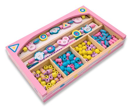 Childrens Toyshop  Toys : Melissa and Doug Gleeful Garden Wooden Bead Set