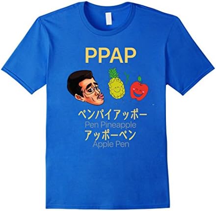 Men's PPAP Pen Pineapple Apple-Pen - Funny T shirt Large Royal Blue
