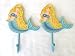Set of 2 Mermaid Wall Hooks - Towels No Problem - New