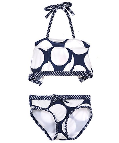 Pink Platinum "Dots Big & Small" 2-Piece Tankini (Sizes 4 - 6X) - navy, 6x
