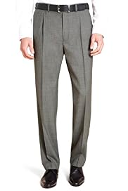 Active Waistband Supercrease® Single Pleat Trousers with Wool