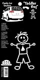 Black and White Family Car Sticker (Toddler Boy) by family stickers