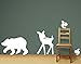 Bear, Deer and Squirrels Wall Decals Sticker Nursery Decor Art Mural! (gloss white)