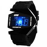 Military Cool Colorful Light Digital Sport Water-proof Stealth fighter Style Wrist Watches -BL