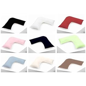Matching Bedrooms Polycotton Percale V Shaped Pillow Case Choice Of Colours!! Colour: White