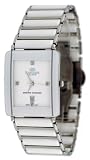 Oniss Men's Caprice Collection White Ceramic Watch with Silver Trim and White Face Model ON-294-M77
