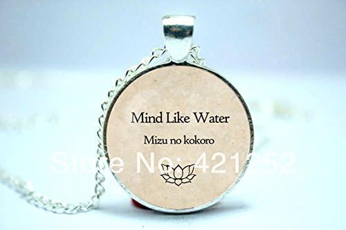 Pretty Lee 2015 Fashion Mind Like Water Necklace Mizu No Kokoro Yoga Jewelry Glass Photo Cabochon Necklace Christmas gift