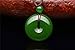 Parma77 Donut Green Jade Pendant Necklace Jewelry Lucky Protection Powers Amulet