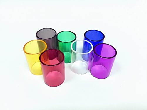 7pcs/lot Subtank Mini Glass Accessory, Colored Replacement Pyrex Glass Tube for Subtank Mini Tank, Pack of 7