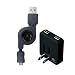PLANEX Xperia・X06HT HTC Desire対応 急速充電 MicroUSBケーブル+ ACアダプタセット ブラック(コンセント接続用)PL-CHGXPERIAB