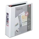 Cardinal Xtravalue Clearvue White Vinyl 3 Inch Capacity D-Ring Presentation Binder (26330)