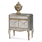 bassett furniture:Bassett Mirror Company Margate Mirrored 1 Drawer 1 Door Dresser Dresser Chest - T1267-990