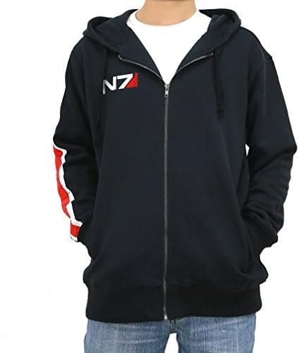 Men's ME Style Cosplay Hoodie Jacket Zip Up Sweartershirt Costume L