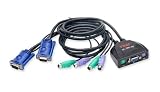 Syba SY KVM22003 PS2 Interface, 2x Ports Cable KVM Switch, Compact Design, Video up to 2048x1536 Pixels 41FG29voHFL. SL160 Syba SY KVM22003 PS2 Interface, 2x Ports Cable KVM Switch, Compact Design, Video up to 2048x1536 Pixels