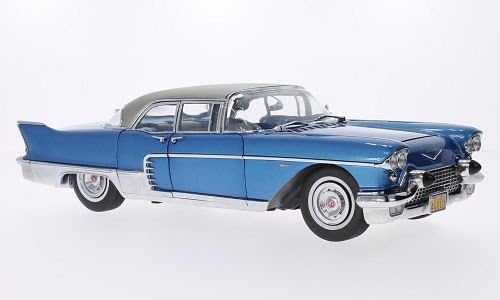 Cadillac Eldorado Brougham, metallic-blue/silver, 1957, Model Car, Ready-made, Sun star 1:18