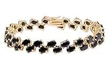 25 Carat Sapphire 18K Gold Over Sterling Silver Bracelet