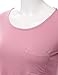 Doublju Women Short Sleeve Casual One Pocket Loose Fit Top