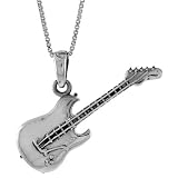Buy Sterling Silver 1 7 16 (37mm) Guitar Pendant