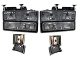 Chevy Silvarado/Suburban 8Piece Euro Smoke Set With Xenon Headlights Headlamps Chevy Model Only Does not fit GMC