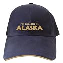 CAPS NAVY BLUE EMBROIDERY " I'M FAMOUS IN ALASKA "