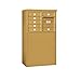 Salsbury Industries 3905D-07GFP, Gold Free Standing Horizontal 4C Mailbox