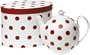 Rosanna Red Dots Teapot, Gift-boxed